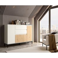 Aparador Clásico Angelo 4 puertas 2 cajones TU MESITA color Blanco/Duna