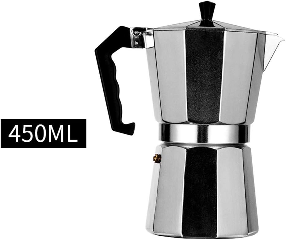 Cafetera Moka de 9 tazas ( 450 ml), para Espresso Fuerte Con Gran Sabor