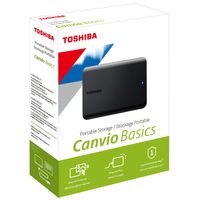 Disco duro externo Toshiba Canvio Basics  4TB USB 3.2 Negro Mate