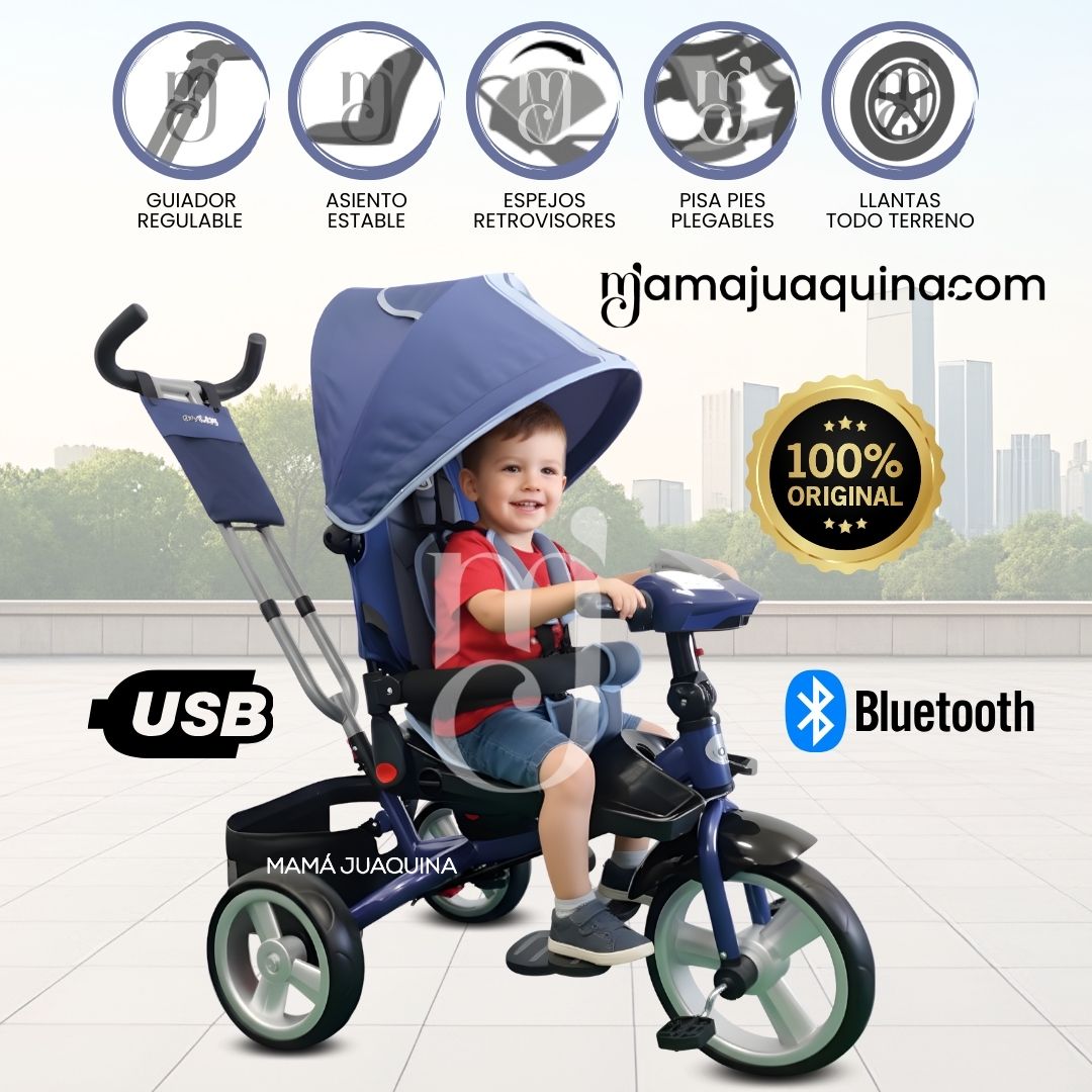 Triciclo Guiador «FORD SILVER» Edición Limitada Azul
