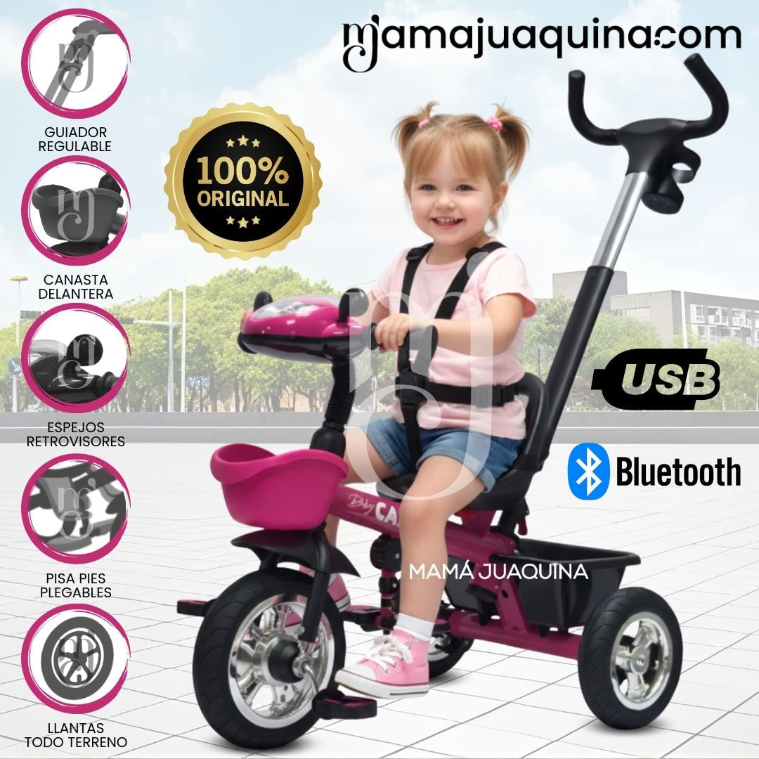 Triciclo Guiador Todo Terreno «ALLROAD» Edición Limitada Fucsia