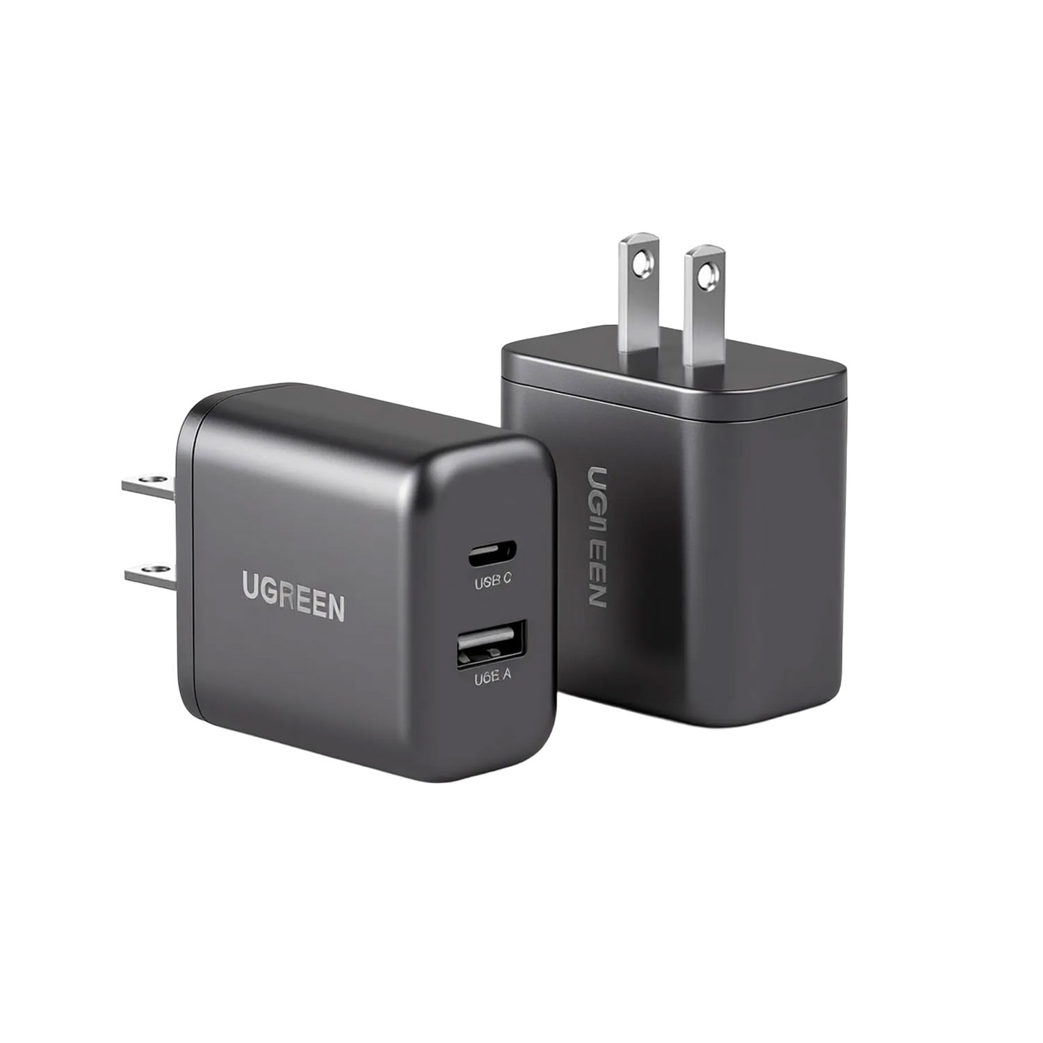 Cargador Ugreen 20W 2 Puertos Carga Rapida X227 45303 Negro