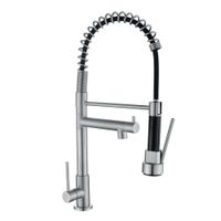 Grifería de Cocina Profesional LC304-309802 Satinada con Pico Flexible y Extraíble