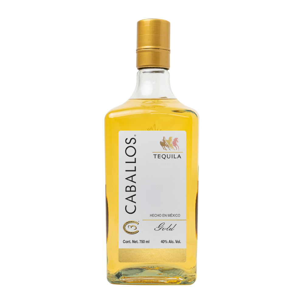 Tequila 3 CABALLOS Gold Botella 750ml