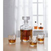 Set de Lujo Diamond Cut Reserve Licorera y Vasos de Whisky