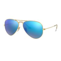 LENTES RAY BAN AVIATOR ICE BLUE GOLD FRAME RB3025 GENUINO NUEVO UNISEX