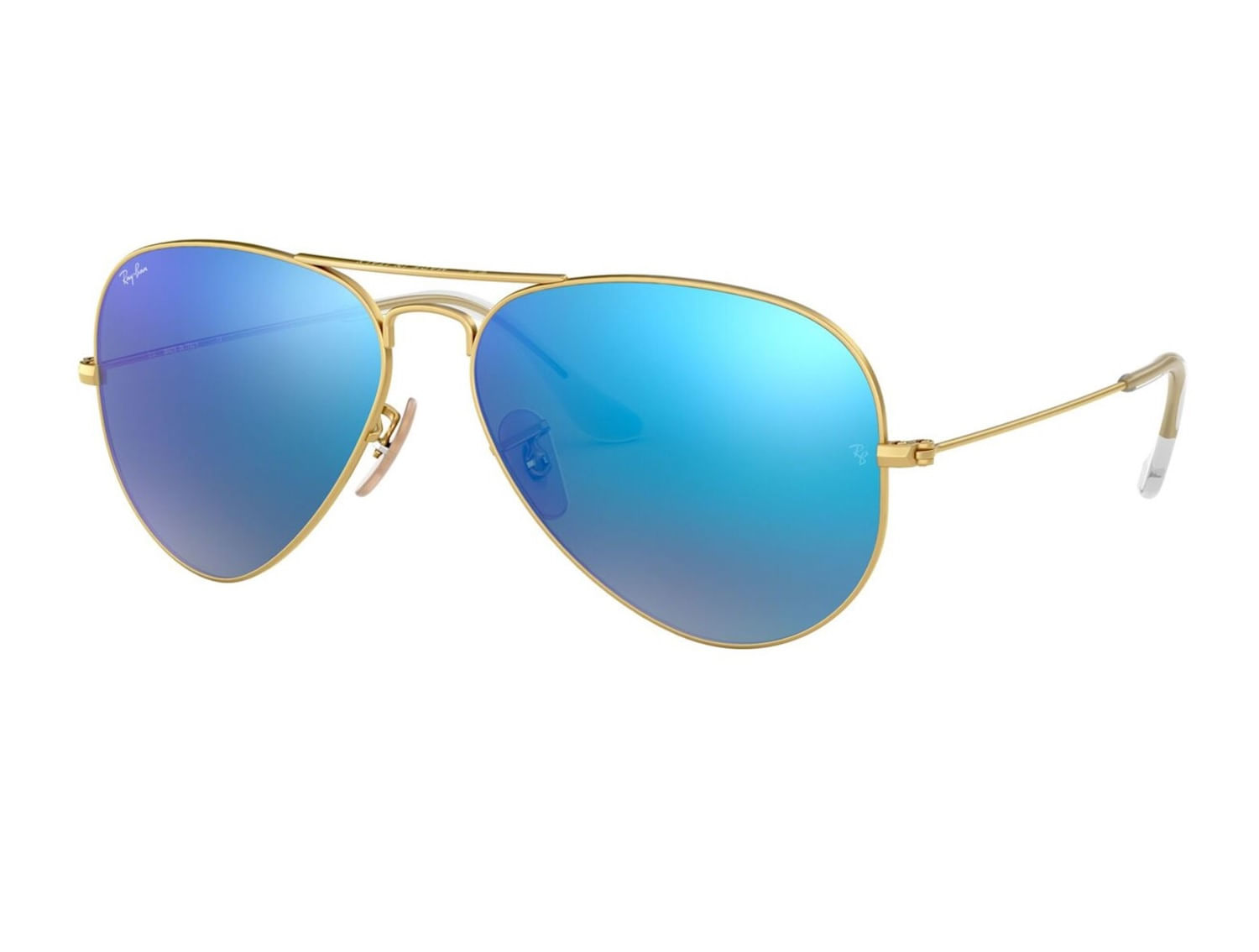 LENTES RAY BAN AVIATOR ICE BLUE GOLD FRAME RB3025 GENUINO NUEVO UNISEX