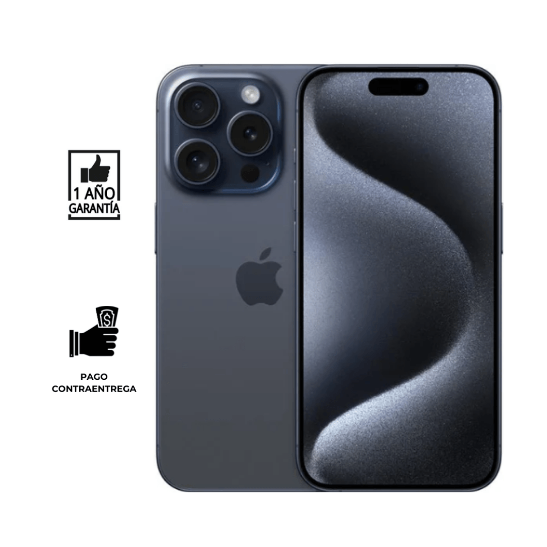 iPhone 15 PRO ESIM 128 Gb I Reacondicionado Grado B I color: Titanio Azul