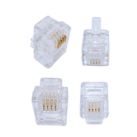 Conector Rj11 Tipo 6P4C Para Línea Teléfono Bolsa De 100 Unidades