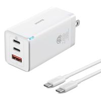 Cargador de carga rápida Baseus de 65w GaN5 Pro 2c+u 65w US BLANCO