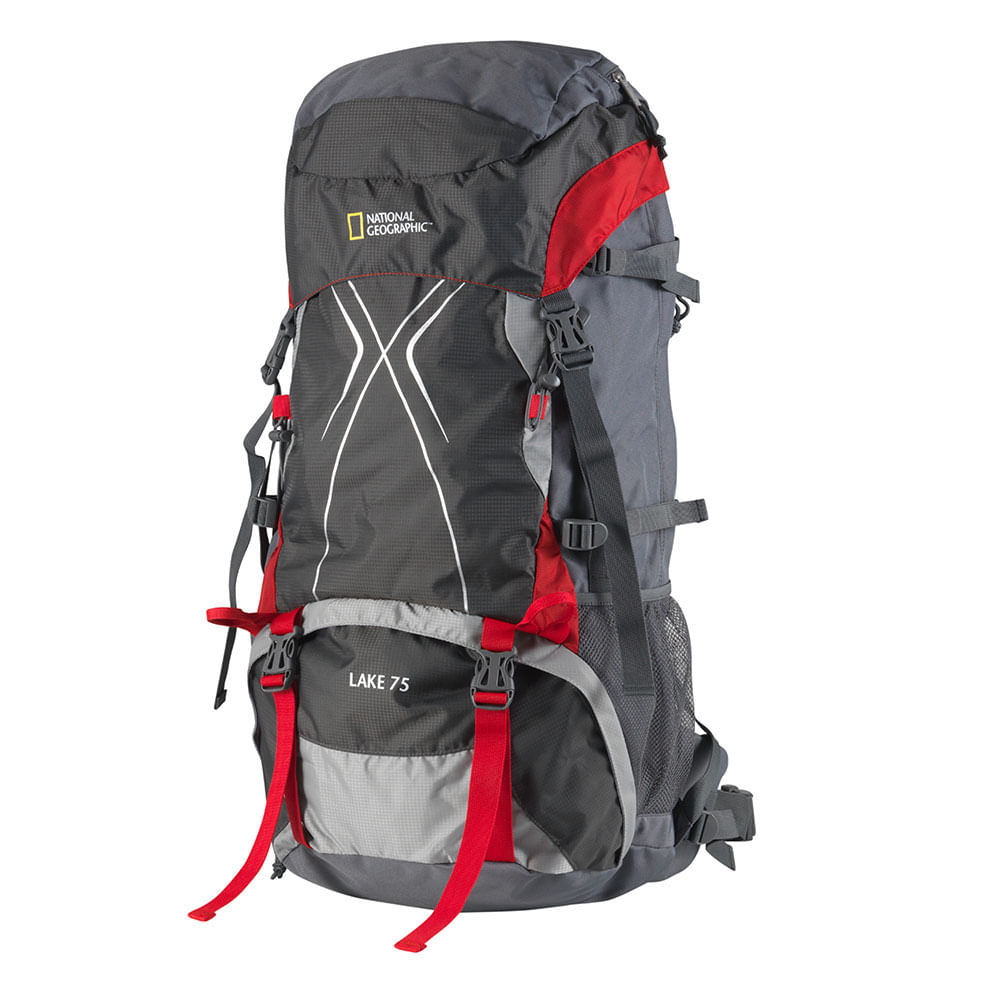 Mochila Lake 75L Gris Rojo