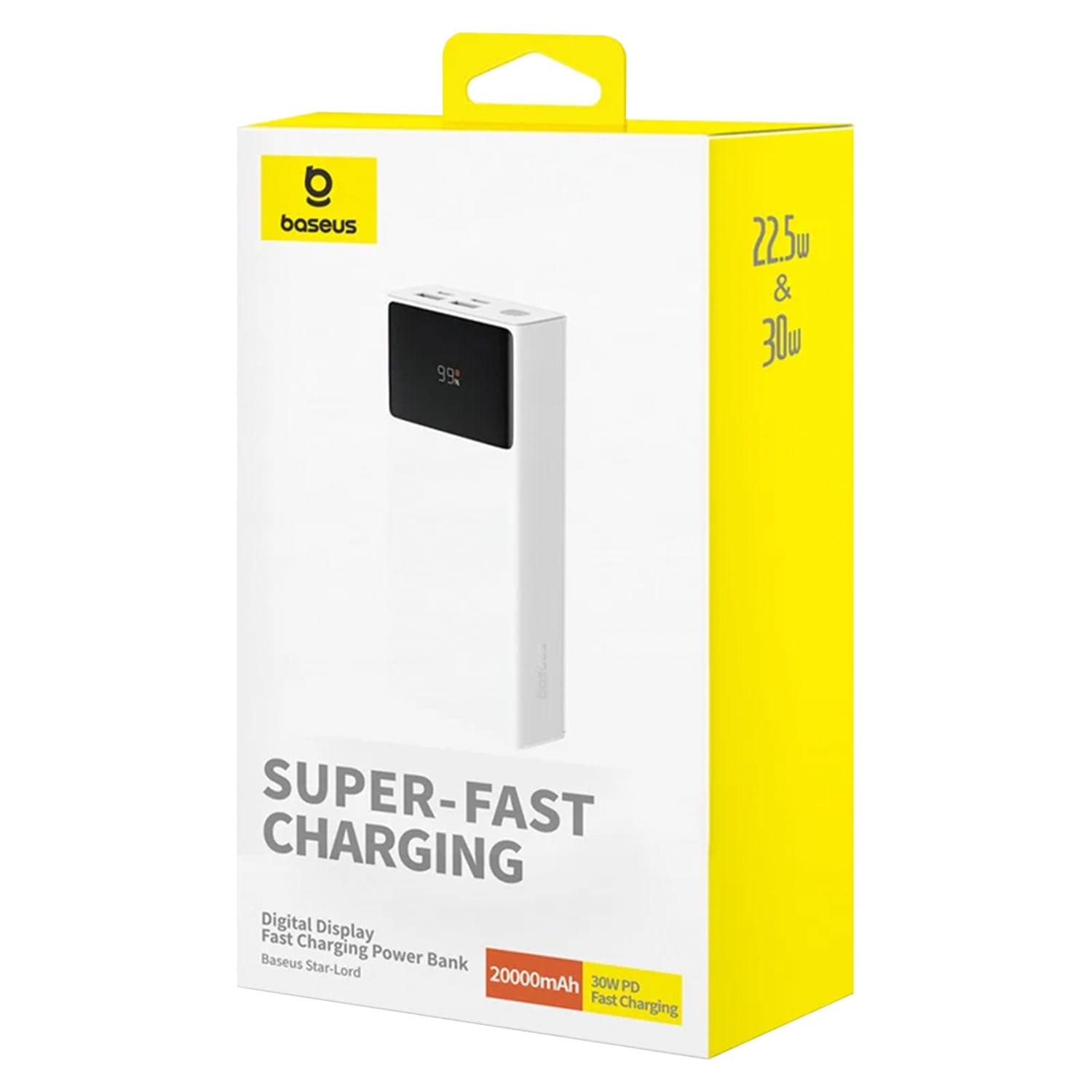 Power Bank de carga rápida con pantalla digital 20000mAh 30W Cluster Black Baseus Star-Lord - Color