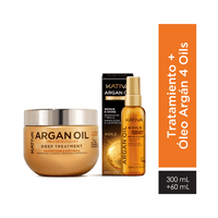 Pack Tratamiento para el Cabello KATIVA Argan Oil Frasco 300ml + Óleo de Argán KATIVA Nutritivo Frasco 60ml
