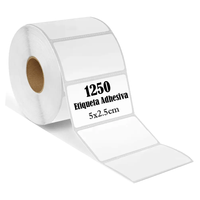 Rollo 1250 Etiquetas Termica Adhesiva 50x25mm