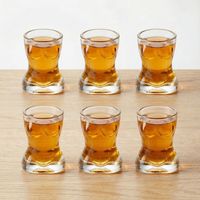 Set Vasos Shot Silueta Femenina Vidrio 45ml – 6 Und