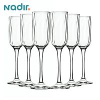 Set de 6 Copas de Champagne 195ml Nadir Fiore