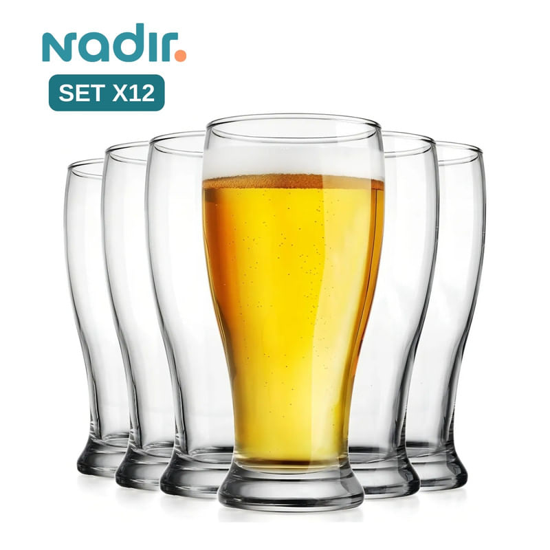 Set 12 Vasos De Cerveza Munich Vidrio 530ml Cod: 7009