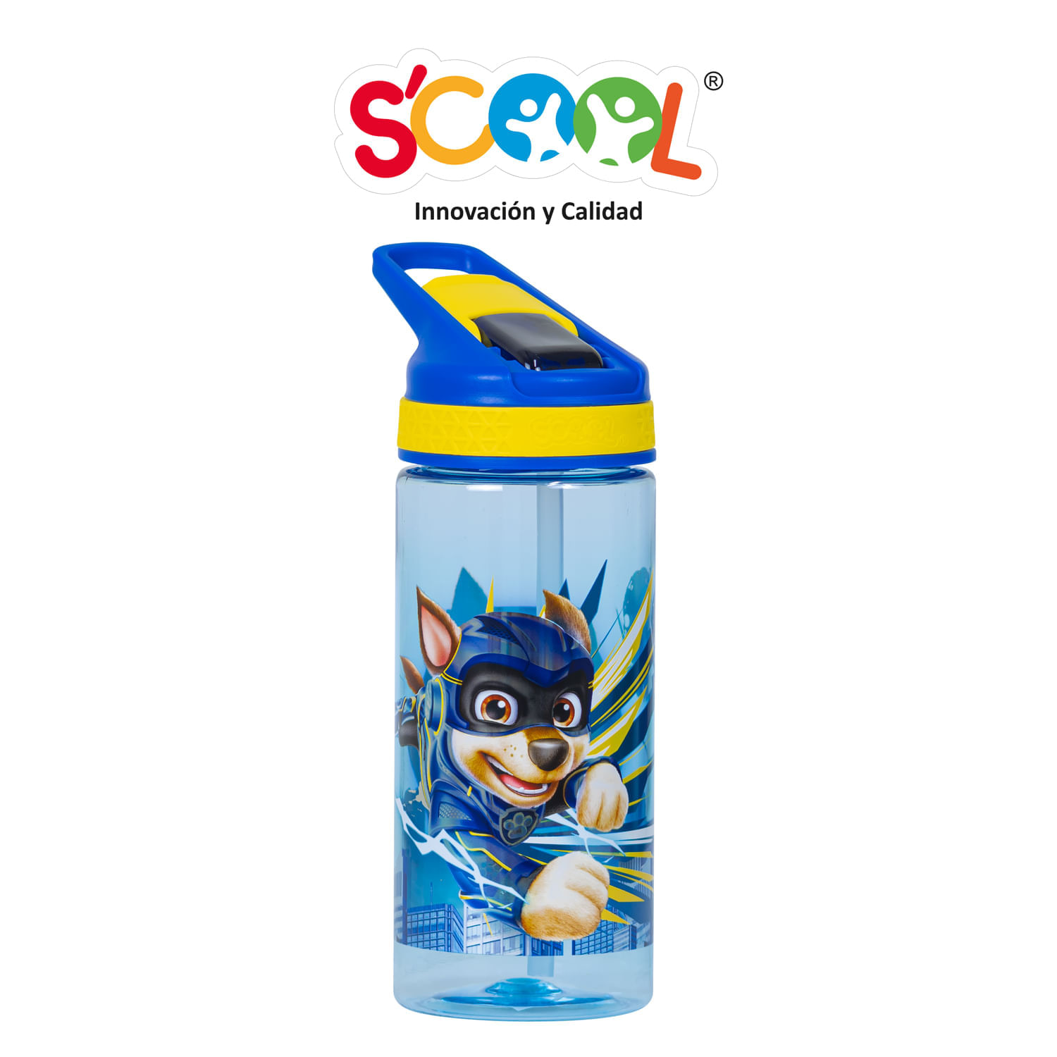 Botella Policarbonato Con Caña Niño Paw Patrol 450 Ml