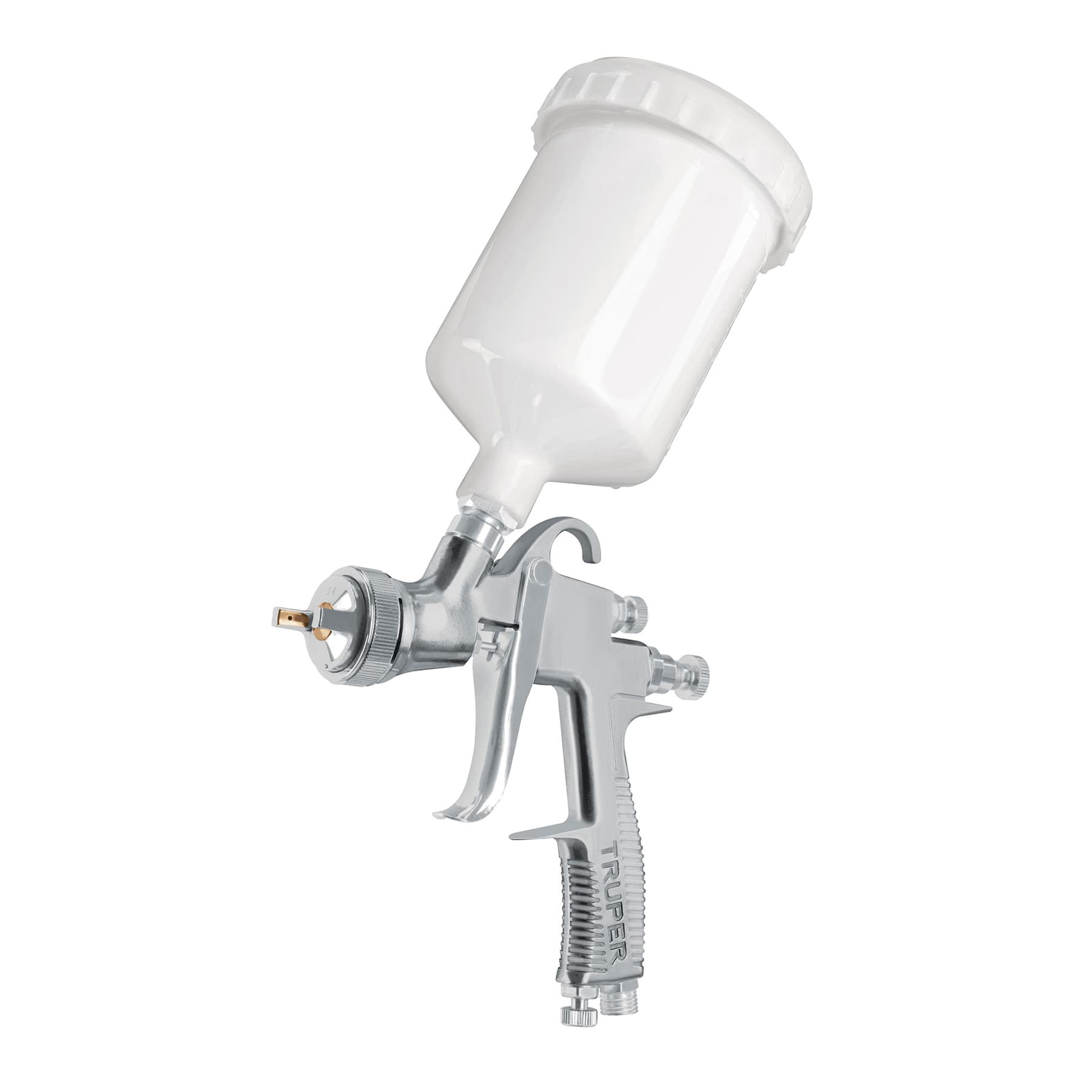 Pistola para pintar, gravedad lvlp, vaso plástico, boquilla 1.4mm