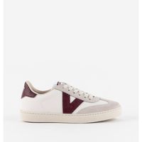 Zapatillas Urbanas Victoria Mujer Berlin Ciclista Efecto Piel & Serraje Bordo