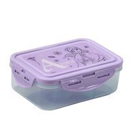 Taper Hermetico Disney Con 2 Divisiones Frozen Rosado 700 Ml