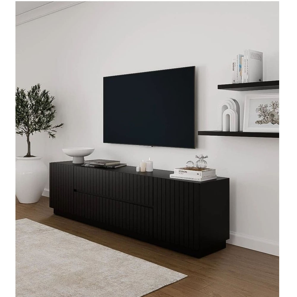 Mesa de TV Gie en Canto Grueso Color Negro TU MESITA