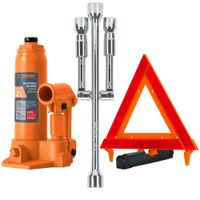 kit Gata  2Ton, Triángulo de seguridad, Llave de ruedas 14""