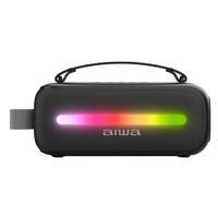 PREVENTA: Parlante bluetooth portátil Aiwa 12W con karaoke, Radio FM, iluminación led, batería recargable 3 horas, negro