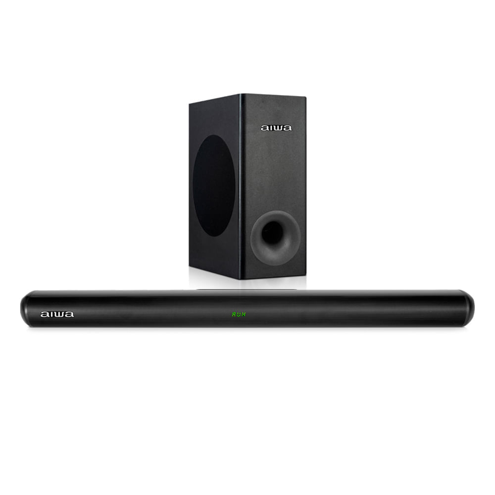 PREVENTA: Barra de sonido Aiwa bluetooth con subwoofer 120W, 2.1 canales, pantalla led