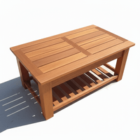 Mesa de centro Paracas en madera para salas y terrazas en color caramelo