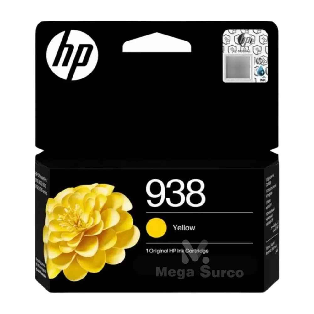 TINTA HP 938 PARA IMPRESORA 9130,9730 4S6X7PL YELLOW 800 PAGINAS