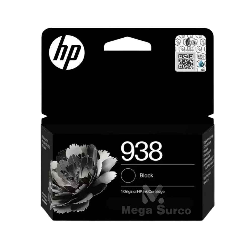 TINTA HP 938 PARA IMPRESORA 9130, 9730 4S6X8PL NEGRO 1250 PAGINAS