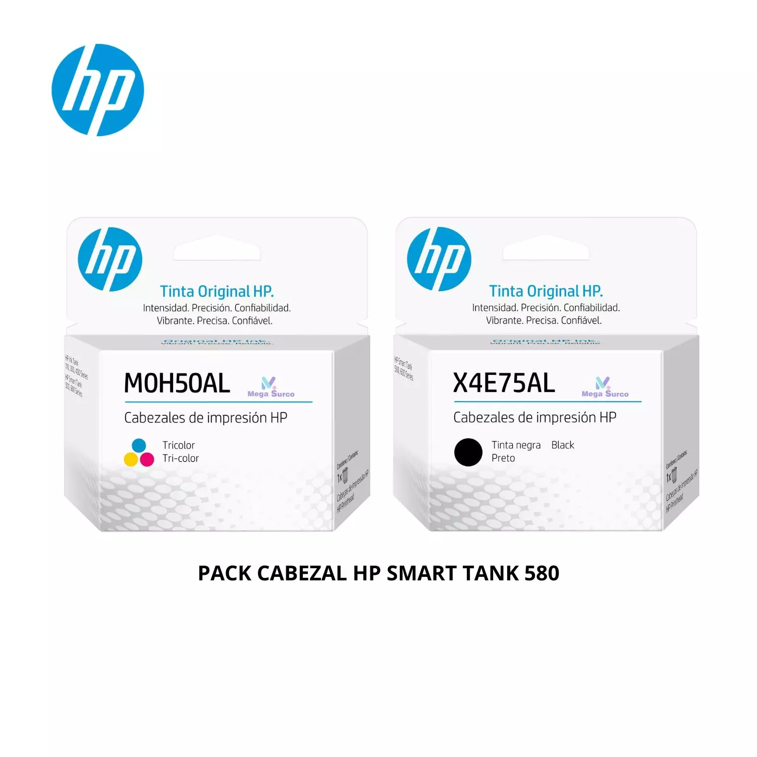 PACK DE CABEZALES PARA IMPRESORA HP SMART TANK 580 M0H50AL-X4E75AL