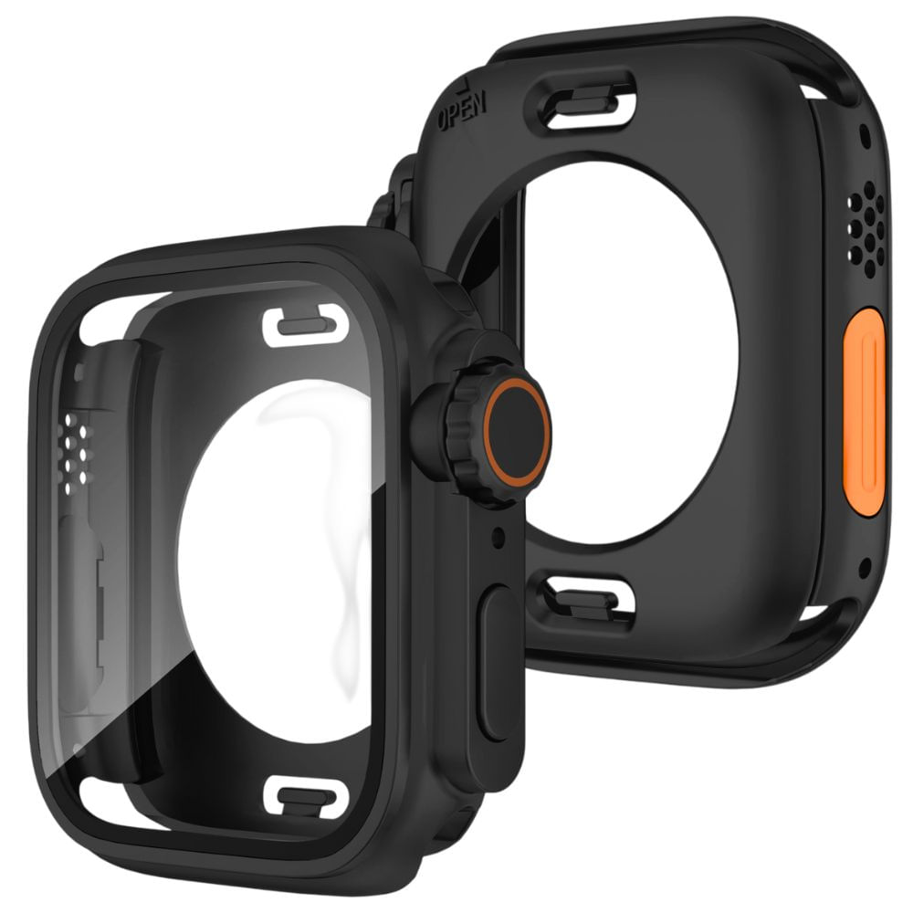 Case Para Apple Watch De Policarbonato Negro Ultra Mate para 45mm