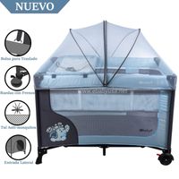 Cuna Corral Ebaby con Cambiador Happy Dream Celeste EB727-2