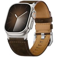 Correa De Cuero Para Apple Watch Ultra Suitisbest Clasico Marron Oscuro