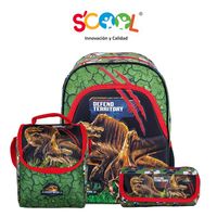 Set Mochila Ranger Deluxe Oficina Eva 3D Jurassic