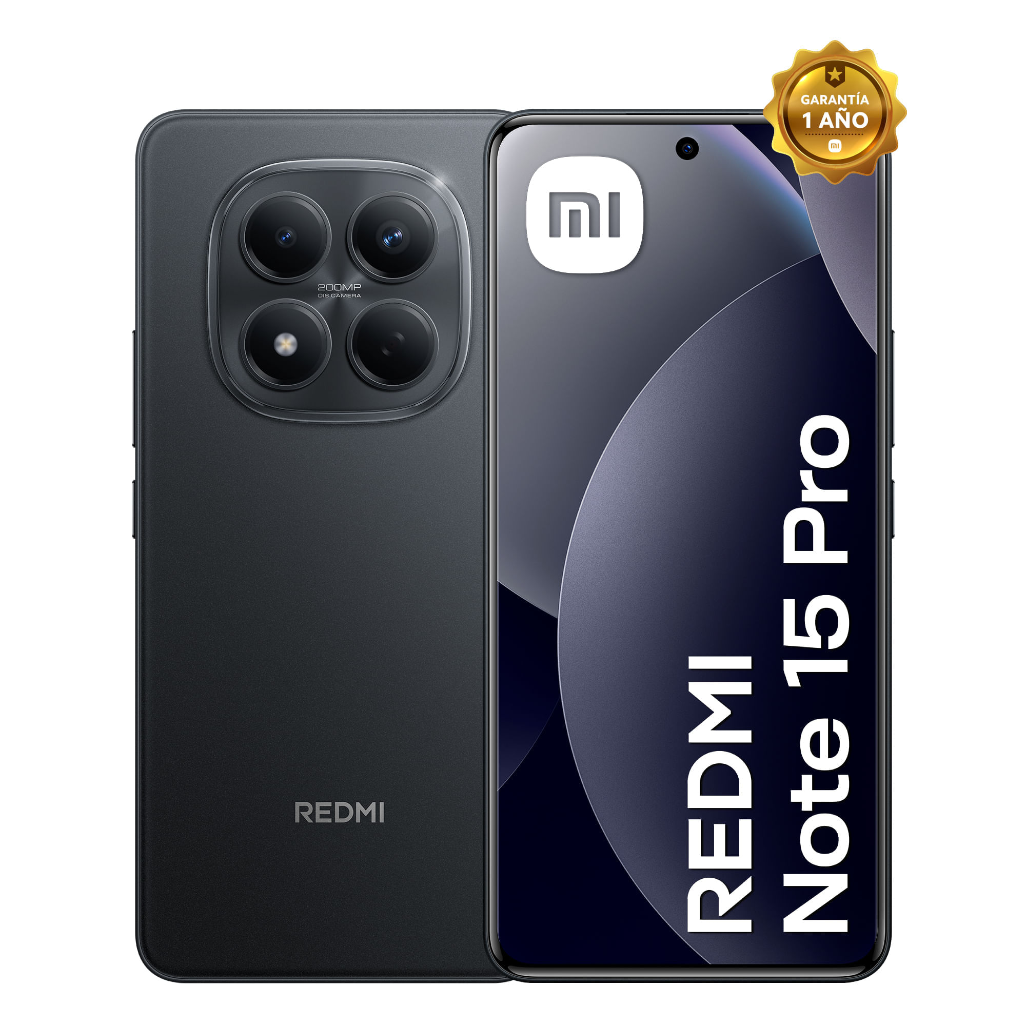 Smartphone XIAOMI Redmi Note 15 Pro 6.7"" 8GB 256GB 200MP+8MP Negro