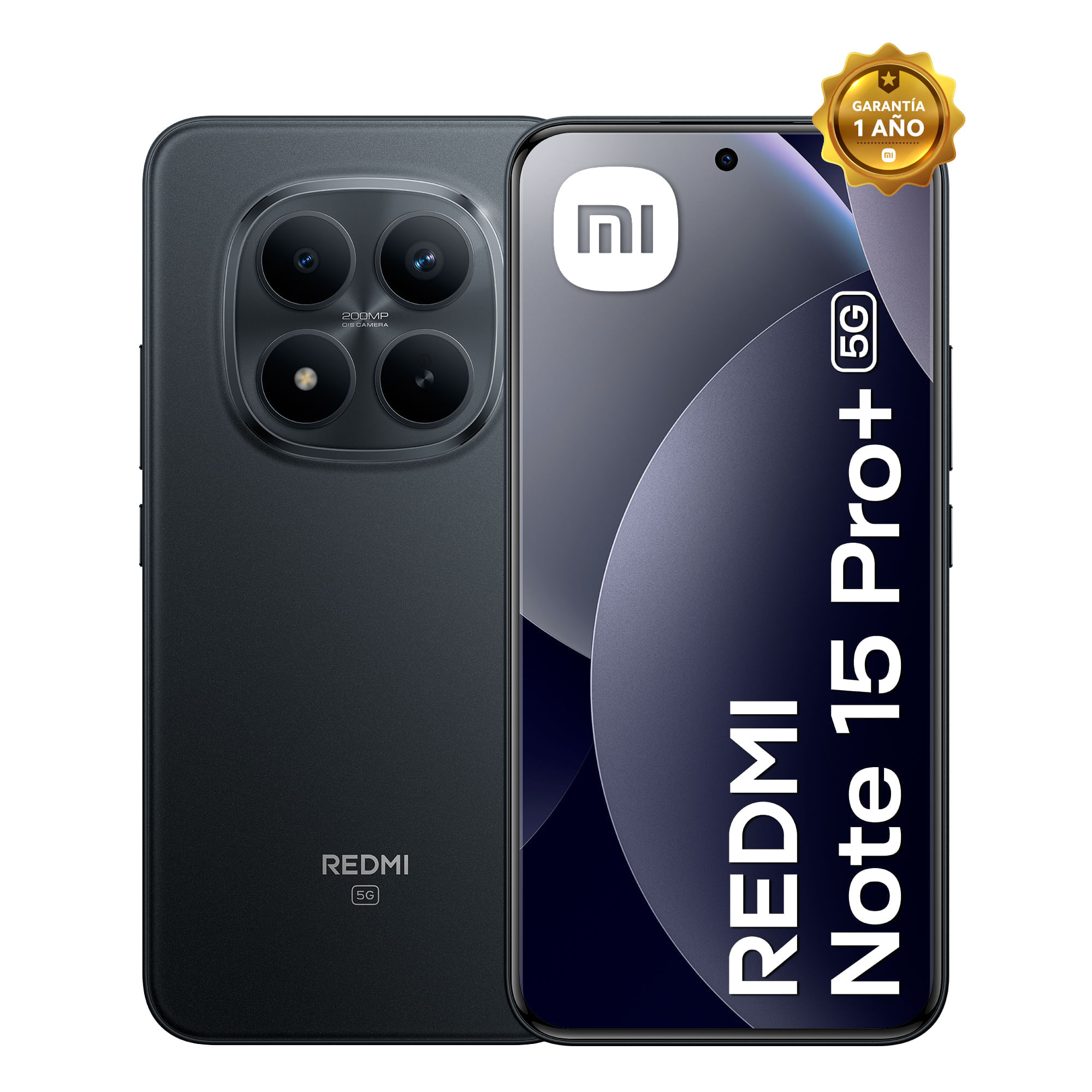Smartphone XIAOMI Redmi Note 15 Pro+ 5G 6.8"" 12GB 512GB 200MP+8MP Negro