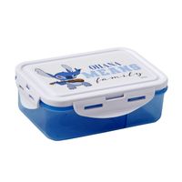 Taper Hermetico Disney Con 2 Divisiones Stitch Celeste 700 Ml
