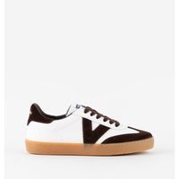 Zapatillas Urbanas Victoria Mujer Berlin Ciclista Efecto Piel & Serraje Chocolate