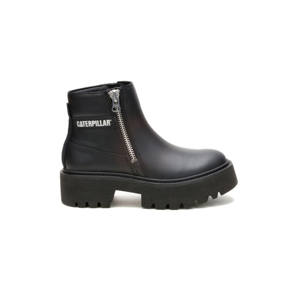 Botines Cat Mujer Colorado Max Chelsea P312167 Negro