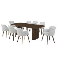 Juego De Comedor Miri 8 Sillas Marrón