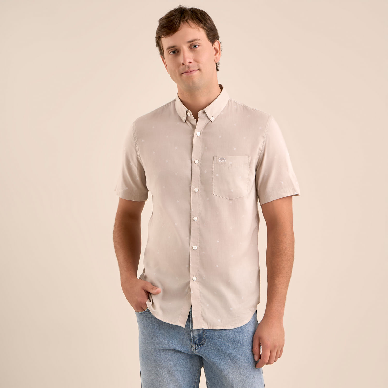 Camisa Hombre Amc Microprint