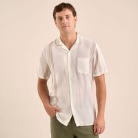 Camisa Hombre Amc Lino Text Raya
