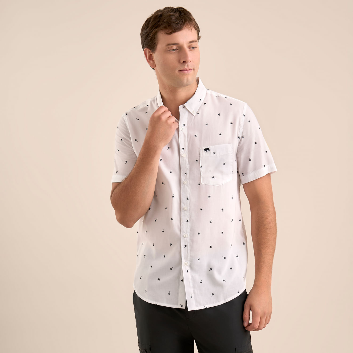 Camisa Hombre Amc Microprint