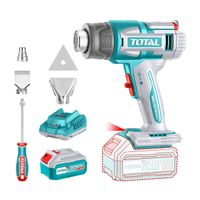Pistola de calor + bateria 5ah y cargador industrial Total