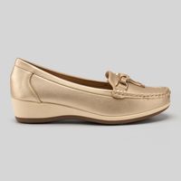 Mocasines Mujer Madison Nudo Dorado