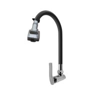 Llave caño de lavadero flexible para pared doble chorro C&A 200541 Negro
