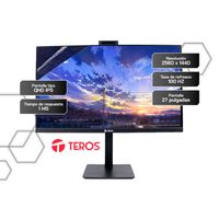 Monitor plano Teros TE-2715CS 27? QHD IPS 100Hz Cámara 5 MP Parlantes